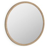 Kave Home Zidno ogledalo s okvirom od masivnog drveta ø 100 cm Alum – | shoptok.hr
