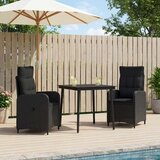  Set stolića za sofu s jastukom s jastukom 3 pcs Crna | shoptok.hr