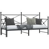 Krevet na rasklapanje bez madraca crni 90x190 cm čelik | Eponuda.com