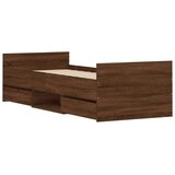  Kreveta s uzglavljem i podnožjem boja hrasta 75 x 190 cm | shoptok.hr