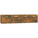 Maison Chic Stenska omarica - Zidna omarica 2 kosa dimljeni hrast 80x35x36,5 cm inžen. les iu755, (22063274) Cene