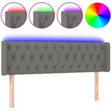Maison Chic led posteljno vzglavje - vzglavna omarica - nočna omarica temno sivo 147x16x78/88 cm blago, (21708911) Cene
