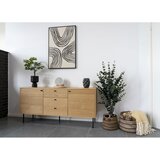 House Nordic Nizka komoda v hrastovem dekorju v naravni barvi 150x74 cm Kyoto – | Shoptok.si