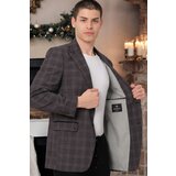Dewberry C9058 MEN'S JACKET-PLAIN BLACK-BURGUNDY Cijene