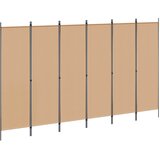  Razdjelnik prostora s 6 panela Bež 300 x 180 cm Tkanina Cijene