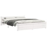  Okvir za krevet od masivne borovine bijeli 150 x 200 cm king | shoptok.hr