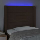  Posteljno vzglavje temno rjavo 83x16x118/128 cm blago, (20953790) | Shoptok.si