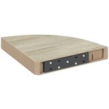  Kutne zidne police 2 kom boja hrasta i bijele 25x25x3,8 cm MDF | shoptok.hr