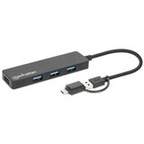 Manhattan 4-Port USB 3.0 Type-C/Type-A Combo Hub | Eponuda.com
