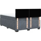  s oprugama i madracem tamnosivi 140x190 cm baršunasti | shoptok.hr