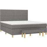  Okvir kreveta s oprugama i madrac svjetlosivi 180x200cm tkanina | shoptok.hr