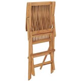  5-dijelni sklopivi vanjski blagovaonski set od masivne tikovine | shoptok.hr