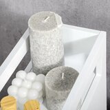  Kupaonski ormarić uskog dizajna dvije ladice četiri kotačića bijeli 16 x 49 5 x 66 cm | shoptok.hr