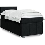 vidaXL Box spring postelja z vzmetnico črna 80x200 cm blago | Shoptok.si