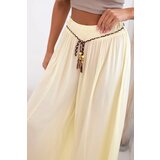Kesi Włoski Women's wide-leg viscose trousers yellow | ePonuda.com