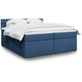  Krevet s oprugama i madracem plavi 200 x 200 cm od tkanine | shoptok.hr