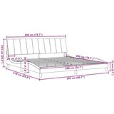  Okvir za krevet bez madraca krem 200x200 cm od tkanine - Krema 200 x 200 cm | shoptok.hr