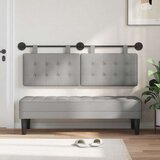  Držeće uzglavlje Zidne Oblačnosiva 150 x 55 x 5 cm tkanina - Siva boja oblaka 140 cm bez LED | shoptok.hr