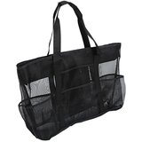 Venisymlis Velika Potovalna Mrežasta Ženska Torba Za Plažo - Črna, (22070064) | Shoptok.si