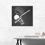 Wallity zidna dekoracija skeleton 2, 45 x 45 cm, crna | ePonuda.com