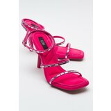 LuviShoes ANJE Women's Fuchsia Heeled Shoes Cene