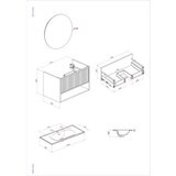 Hanah home Kupatilski ormarić sa umivaonikom i ogledalom (2 komada) Elegant Grey Hrast | Eponuda.com