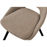 CARRYHOME STOL, kovina, tekstil rjavosiva | Shoptok.si