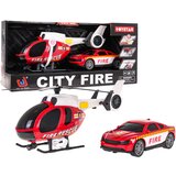 Helicopter + Fire Department Car Set | shoptok.hr