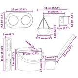  Set kofa za saunu 5 pcs Crna 8.5 x 8 x 4.5 cm Aluminij | shoptok.hr