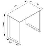 XXXL Barska Miza Xona B, Bela, Srebrna, 110x80 | Shoptok.si