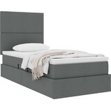 Krevet s madracem i skladištem Tamno siva 100 x 200 cm tkanina | shoptok.hr