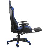 vidaXL Okretna igraća stolica s osloncem za noge plava PVC | shoptok.hr