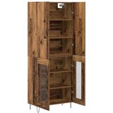  Highboard 2 pcs Staro drvo Inženjersko drvo i staklo | shoptok.hr