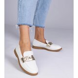Gemre White eco-leather moccasins with rhinestones Berita | shoptok.hr