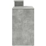 vidaXL Miza z shranjevanjem Betonsko siva 120.5x44x88.5 cm Inženirski les | Shoptok.si