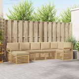  Set vanjskih sofa 6 pcs Bijela i Bež 306 x 128,5 x 73 cm Cijene
