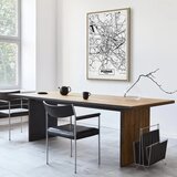  Slika - City Plan: Poznan (1 Part) Vertical 80x120 U prirodnom drvenom okviru | shoptok.hr