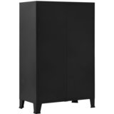 vidaXL Uredski ormarić s mrežastim vratima crni 75x40x120 cm čelični | shoptok.hr