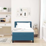 Box spring krevet Tamno plava 90 x 200 cm Baršun | shoptok.hr