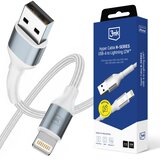 3mk KABEL LIGHTNING A-LIGHTNING 2M ZA IPHONE QC 3.0 12W 5V 2.4A BEL, (5000259834) | Shoptok.si