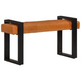  Klupa crno-smeđa 110 cm od prave kozje kože | Eponuda.ba