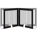  Vrata za pse z stojali 4 pcs Črni hrast 100 x 100 cm, (5000232670) | Shoptok.si