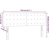  Uzglavlje crno 144x5x78/88 cm baršunasto | shoptok.hr