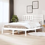  Okvir za krevet od masivne borovine bijeli 140 x 190 cm Cijene