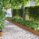 vidaXL Rubnjaci za travnjak 30 pcs Rđa 103 x 0,05 x 22 cm | shoptok.hr