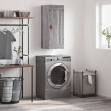 vidaXL Stenska omarica siva sonoma 34,5x34x90 cm inženirski les | Shoptok.si