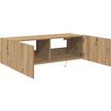 TV omarica s LED lučmi v umetnem hrastu 100x35x31 cm | Shoptok.si