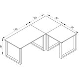 MID.YOU Kotna Pisalna Miza Lona, Antracit, Črna, 220x160cm | Shoptok.si