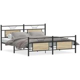 Maison Chic Kovinski Posteljni okvir - Dvoposteljna postelja - Zakonska postelja brez vzmetnice sonoma hrast 180x200 cm-J39, (21760765) | Shoptok.si