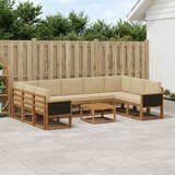  Set vanjskih sofa 10 kom. Prirodna i bež | shoptok.hr